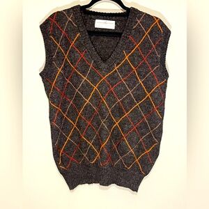 Peruvian Connection Men's Alpaca Wool Sweater V Neck Vest Medium Multicolor (G)